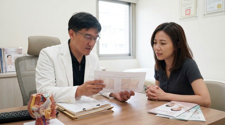 專業醫師診斷臉部紅腫與退斑霜副作用 使用電子顯微鏡觀察退斑霜副作用危害 專業複合式雷射改善退斑霜副作用反黑 法瑞診所溫和療程修復退斑霜副作用