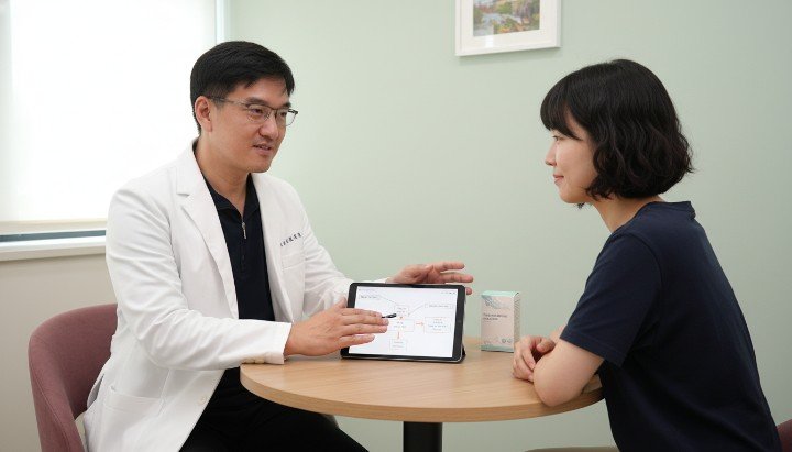 醫師在診間為過敏病患講解免疫系統調節 乾淨的居家環境有助於維持免疫系統調節 患者在睡眠中透過規律作息達成免疫系統調節