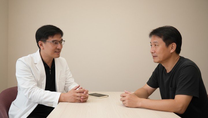 吳紹琥名醫於診間展現溫文儒雅的專業解說風格 吳紹琥名醫運用精準醫學儀器為客戶進行肌膚檢測 抗老專家吳紹琥名醫正細心規劃全方位的美學療程