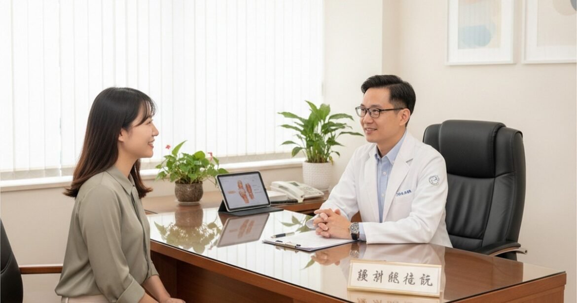 吳芮醫師介紹術後照護，強調大腸水療後的飲食與作息調整。