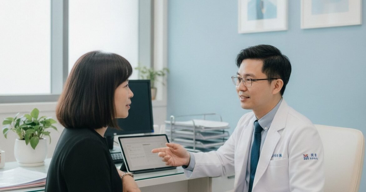 吳芮醫師說明減肥後臉部鬆弛的原因與改善方法。